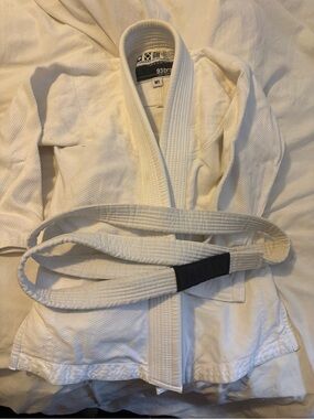 93 Brand Kids White Jiu-Jitsu Gi Jacket pants and belt bjj